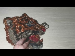 Fashion Embroidery Custom Patch Pearl Self Adhesive Printed Gold Glitter