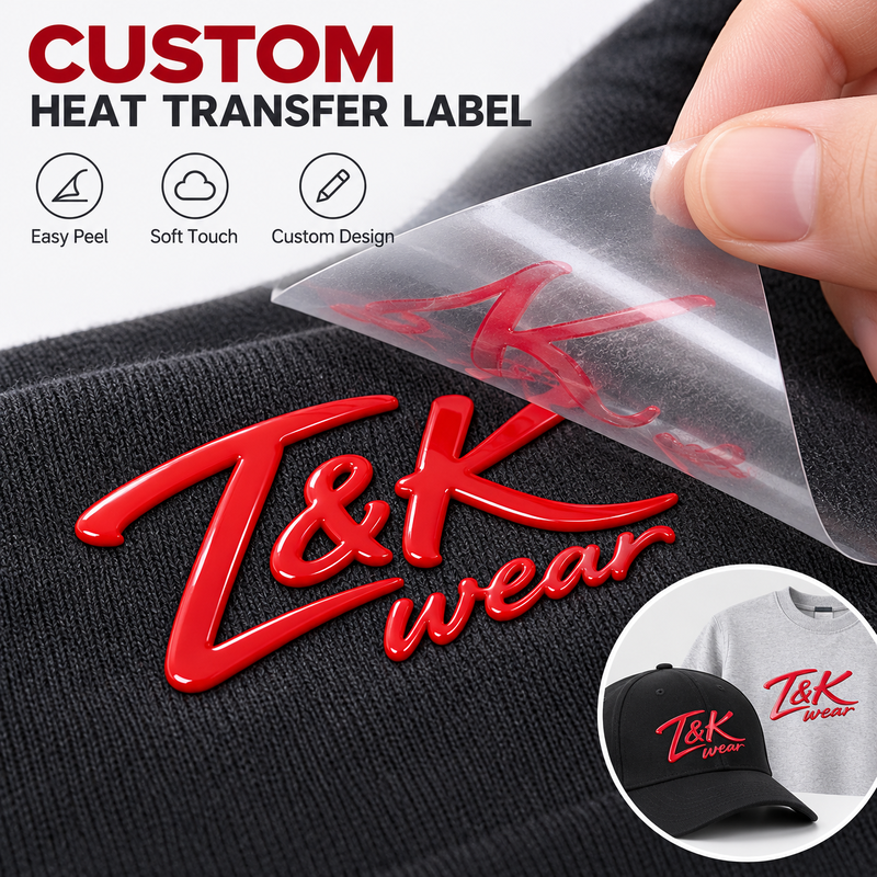 Custom Raised Silicone Lettering Heat Transfers for Caps Hoodies and Streetwear